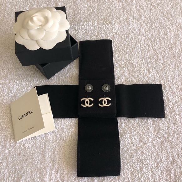 CHANEL Jewelry - Chanel Enamel CC Earrings